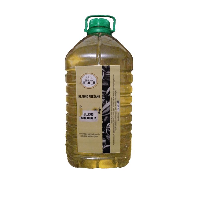 Kalt extrahiertes Sonnenblumeöl, 5 L, Plastikverpackung
